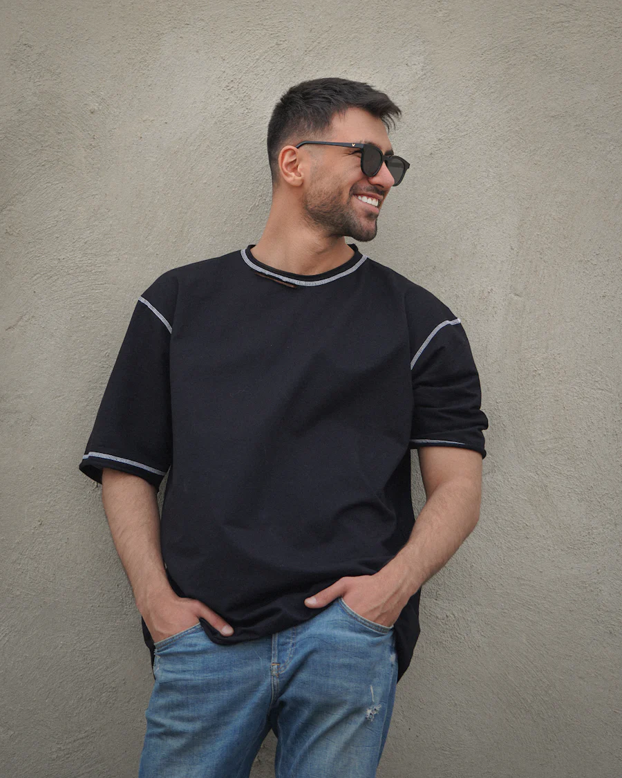 Remera oversize negra Ash